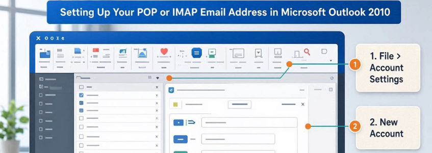 Setting Up Your POP or IMAP Email Address in Microsoft Outlook 2010